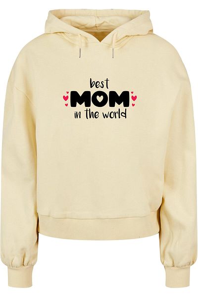 Merchcode Damen Ladies Mothers Day - Beste Mama der Welt Bio-Oversize-Kapuzenpullover