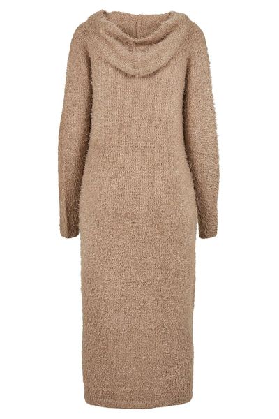Urban Classics Damen Cardigan mit Kapuze und Federn