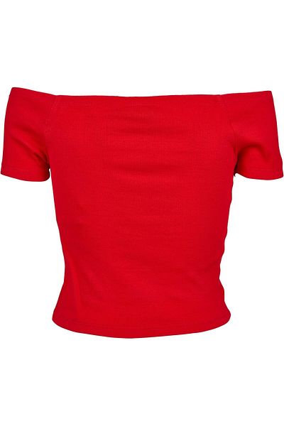 Urban Classics Damen Ladies Off Shoulder Rib Tee