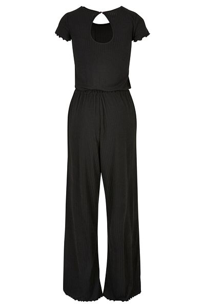 Urban Classics Damen Kadın Kaburga Geniş Bacak Tulum