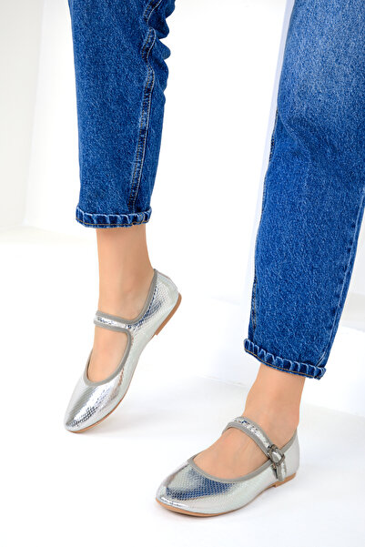 SOHO Dámské baleríny Silver Snake 19004