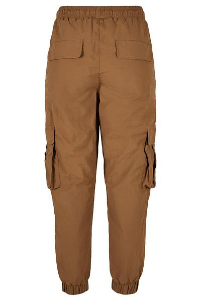 Urban Classics Damen Cargohose aus Crinkle-Nylon mit hoher Taille für Damen