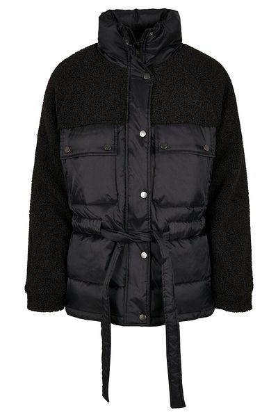 Urban Classics Damen Ladies Sherpa Mix Puffer Jacket