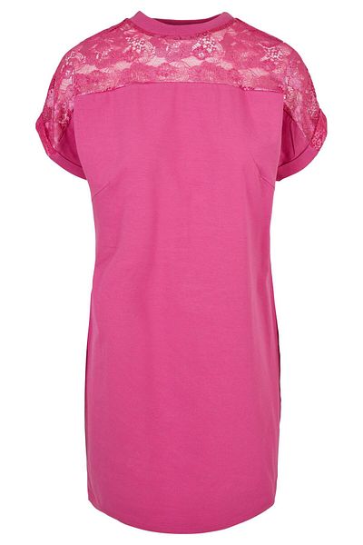 Urban Classics Damen T-Shirt-Kleid mit Spitze