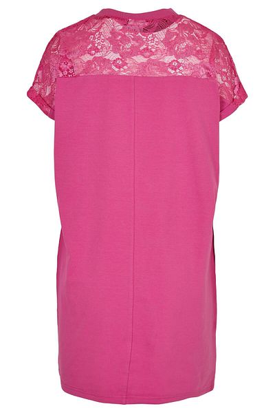 Urban Classics Damen T-Shirt-Kleid mit Spitze