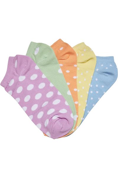 Urban Classics Damen No Show Socken Dots 5er-Pack