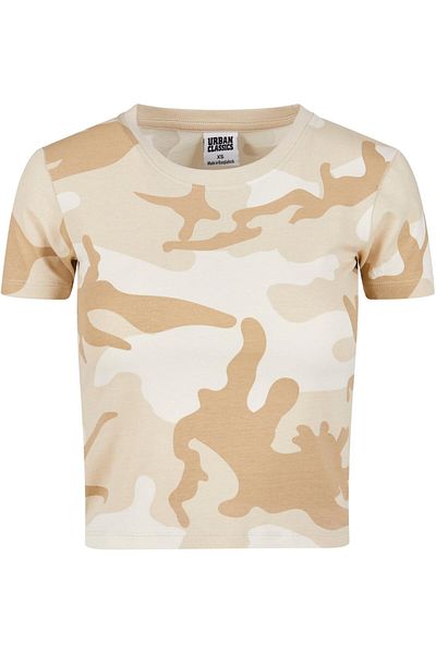 Urban Classics Damen Ladies Cropped Camo Tee