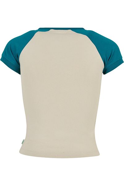 Urban Classics Kurzes Retro-Baseball-T-Shirt aus Bio-Stretch für Damen