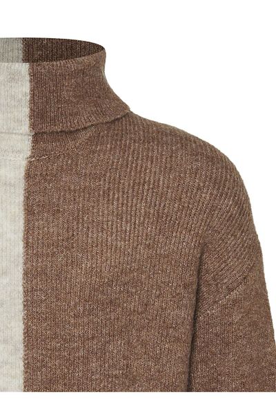 Vero Moda Girl Strickpullover VMLEFILEBLOCK LS LONG ROLLNCK BLO GIRL