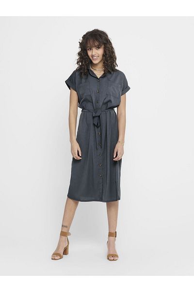 ONLY Damen-Hemdkleid mit Tasche 15191953