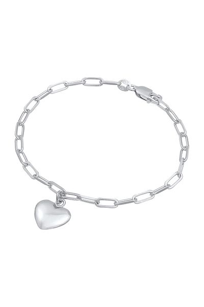 ELLI Armband Herz Liebe Glieder Oval Trend 925 Silber