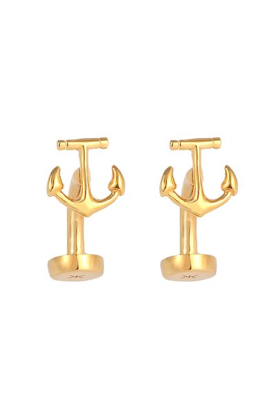 KUZZOI Manschettenknopf Anker Symbol Maritim Edel 925 Silber