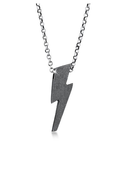 KUZZOI Herren Halskette - Blitz Oxidiert, 925 Silber Usage Appearance