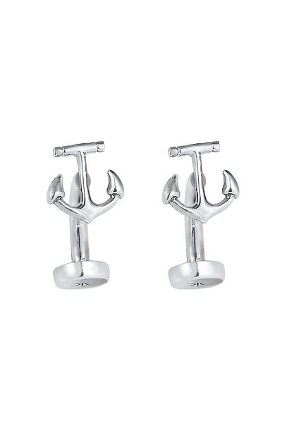 KUZZOI 925 Silber Maritim Edel Manschettenknopf – Anker-Symbol