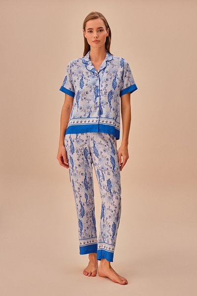 SUWEN Peafowl Masculine Pajama Set