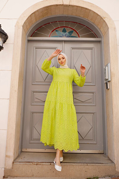 benguen Zöld csipke ruha Modell: 1073