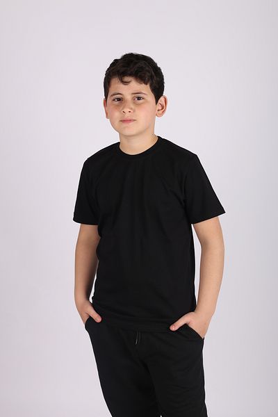 Çiggo Kids Tricou simplu din bumbac și pantaloni de sport imprimați pentru jocul de încărcare și combinație Capri din 3 piese