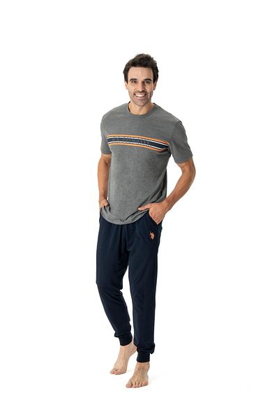U.S. Polo Assn. Η.Π.Α. Polo Assn. 18788 Σετ ανδρικές πιτζάμες με στρογγυλή λαιμόκοψη