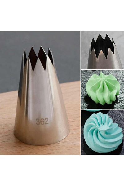 Siliko World Cream Stainless Steel Piping Bag - 1 Piece + 4 Whipped Bags