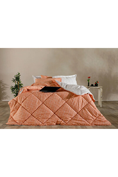 Doqu Home Easy Cotton Glimmer Comforter Σετ Μονό - Σολομός