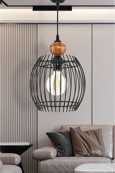 DEDE SINGLE BARILLE PENDANT CHANDELIER BLACK