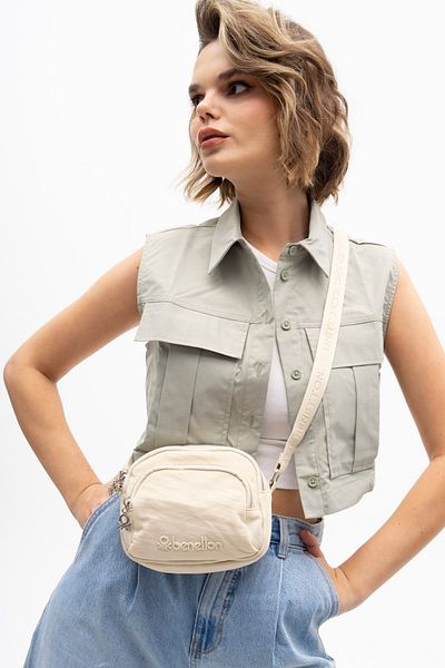 United Colors of Benetton Benetton Women's Beige Crossbody Bag - BNT1206