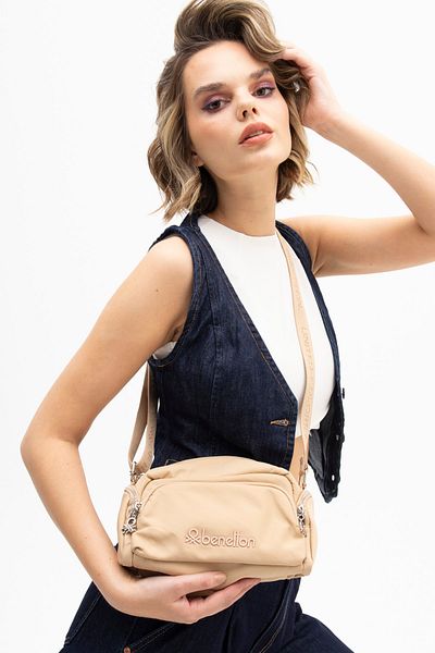United Colors of Benetton Benetton Women's Nude Color Crossbody Bag - BNT1201