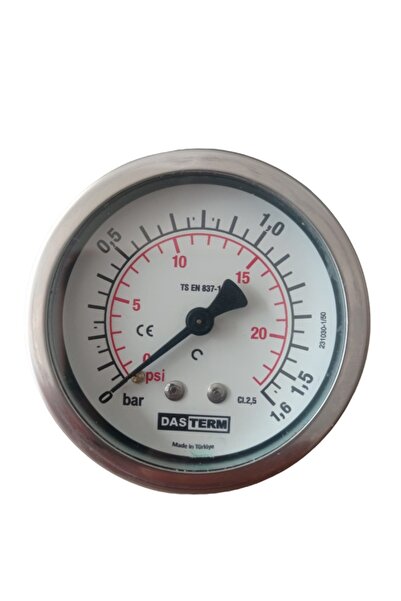 Genel Markalar 63mm- 0/1,6 Bar (0-23PSİ)- Pano -kuru Tip- 1/4" Bağlantılı Manometre