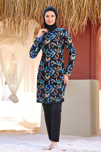 REMSA Lycra Full Closed Hijab Μαγιό Anya 9212 Μαύρο