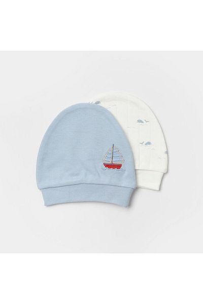 Biorganic Sun Lets Sail 2-Piece Baby Hat 72225