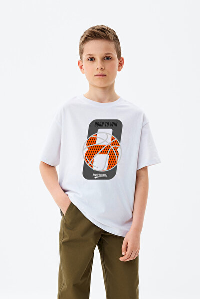 MYADA Tricou imprimat pentru băiat, născut pentru a câștiga, cu numărul 8