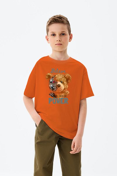 MYADA Tricou pentru băieți cu imprimeu Believe Power