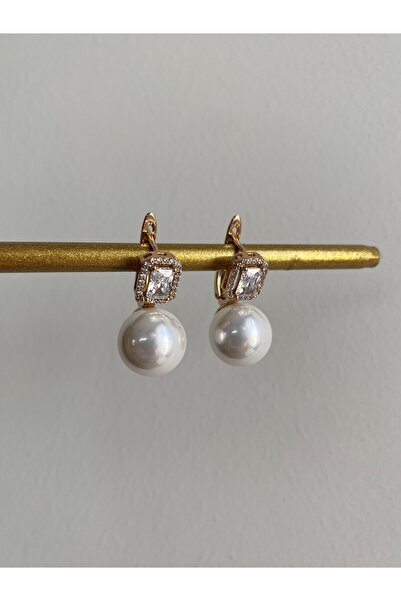 Owentis Çelik Baget Taşlı İnci Annemarie Küpe -kararma yapmaz-