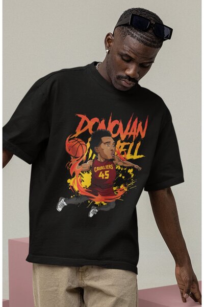 Fuddy Moda Unisex majica sa temom košarke Donovan Mitchell Štampano T-shirt