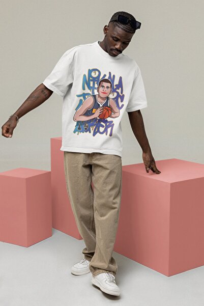 Fuddy Moda Unisex majica sa temom košarke Nikola Jokić Štampano T-shirt