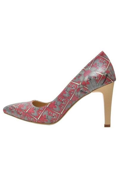 Dogo Stiletto multicolor din piele vegană pentru femei - Flori sunt întotdeauna o idee bună