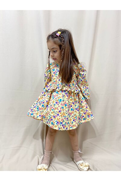 pommelly baby LİZA KIZ ÇOCUK ELBİSE FIRFIRLI