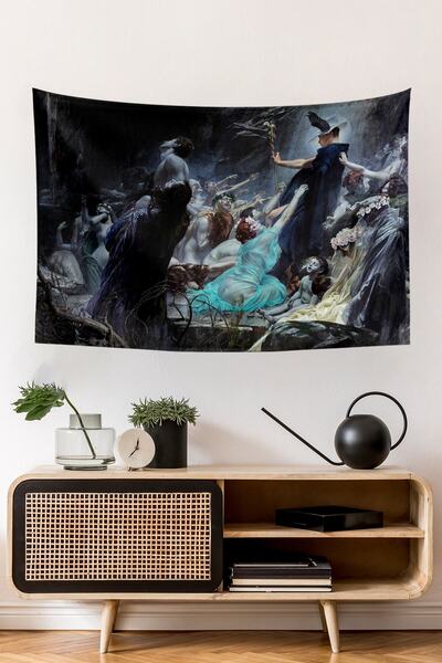 KanvasSepeti Obala Aherona: Slika duhova, zidna umetnost, uljana slika Tekstu...