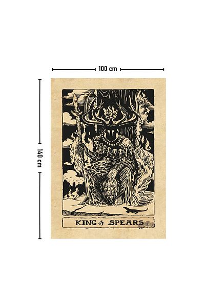 KanvasSepeti Carte de tarot - Tapet King Of Spears, texturat în ulei