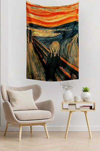 KanvasSepeti Edvard Munch Scream Wall Cover Oil Painted Textured