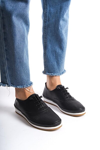 HVZ Exclusive Pantofi casual de damă din piele cu șireturi