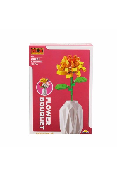 OyuncaklarÜlkesi Toy Compatible Flower Bouquet Series Yellow Flower Orange Na...