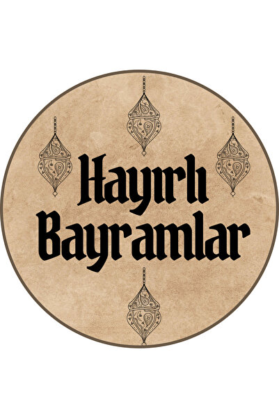 Dekals 20 Adet Hayırlı-Bayramlar!!! Yazılı Etiket Kuşe Sticker Hediye Paketle...