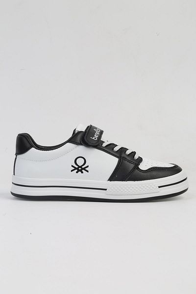 Benetton IMPORT Alb Negru Pantofi Sport Copii BNI-10024