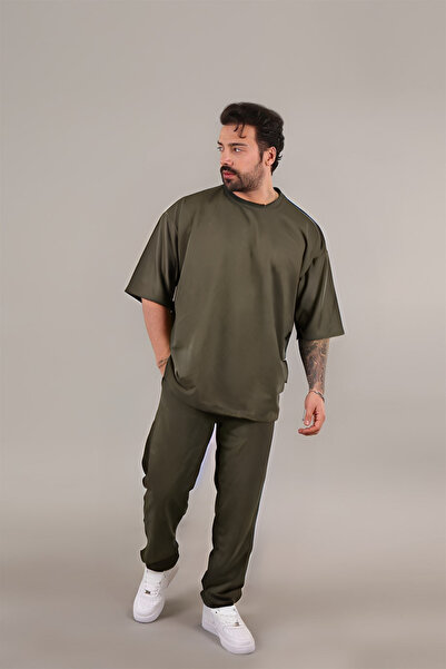 CMZ COLLECTİON Ανδρικό Σετ Πιτζάμες και Μπλουζάκι από Χτενισμένο Βαμβάκι Comf...