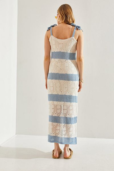 Bianco Lucci Rochie de damă ajurata din tricotaj - căptușită, model nr: 20246113