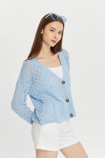 Fanori Woman Cardigan din tricotaje din bumbac de sezon nou