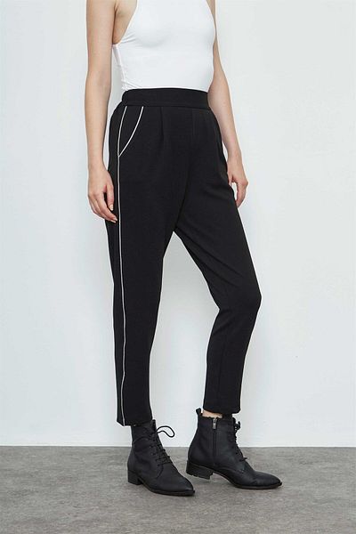 VERDA Silver Piping Detailed Trousers