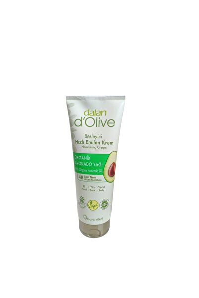 Dalan D'olive Organik Avokado Yağı Hızlı Emilen Tüp Krem 250 Ml