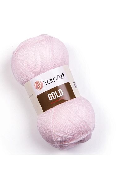 Yarnart Χρυσό - Glitter Χειροποίητο Νήμα Πλεκτό Πούδρα Ροζ-9853